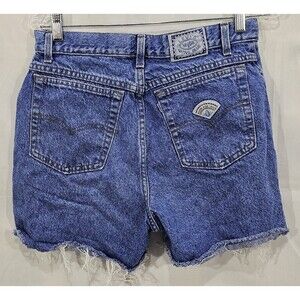Vintage Native Blue Levi's Cutoff Jean Shorts 80s 90s High Rise Festival USA 13